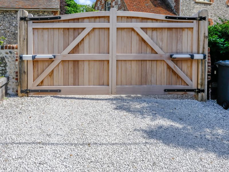 Wooden Automatic Gate Installed By All About Garage Doors In West Linn Or