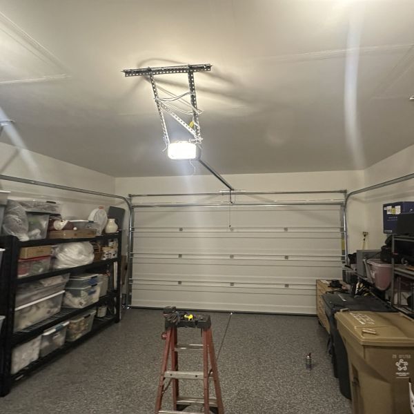 Garage interior during garage door maintenance performed by All About Garage Doors in Oregon City OR