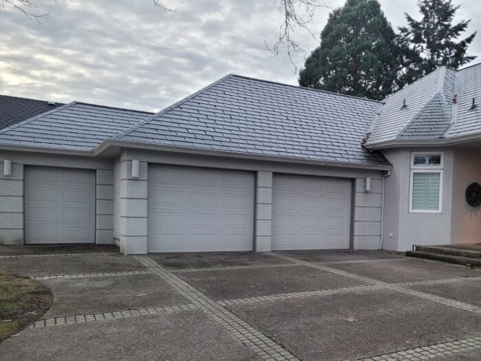 Three car garage before getting the doors replaced by All About Garage Doors in Lake Oswego OR