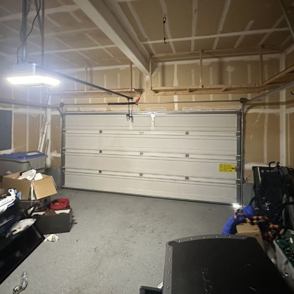 Brand new garage door replacement completed by All About Garage Doors in Tigard OR