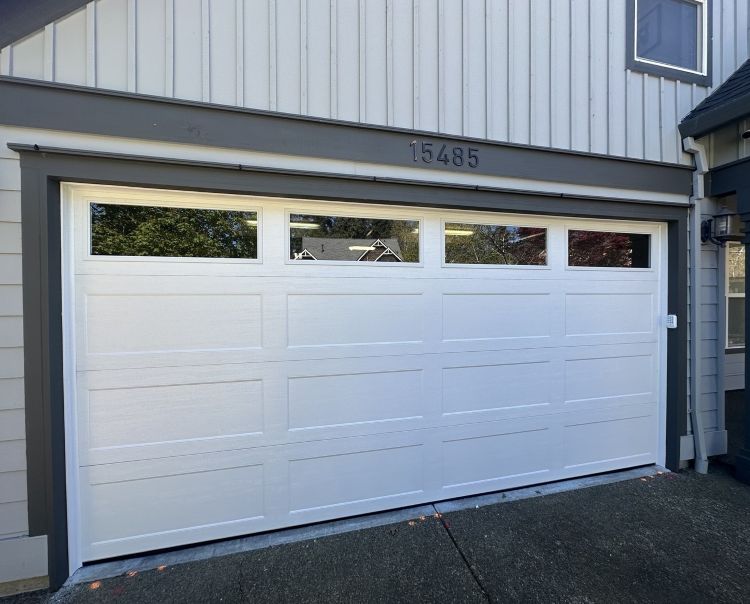 Lovely windowed garage door replacement completed by All About Garage Doors in Oregon City OR
