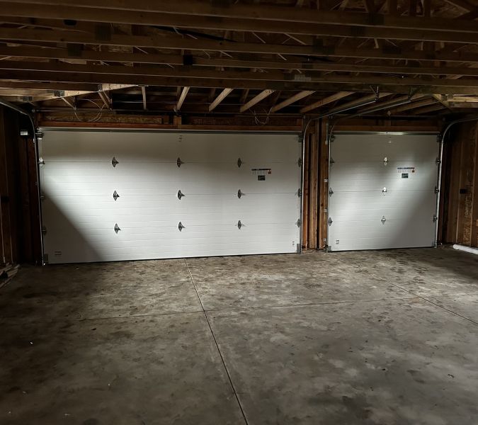 Interior view of garage after installation by All About Garage Doors in Tigard OR during a garage door services