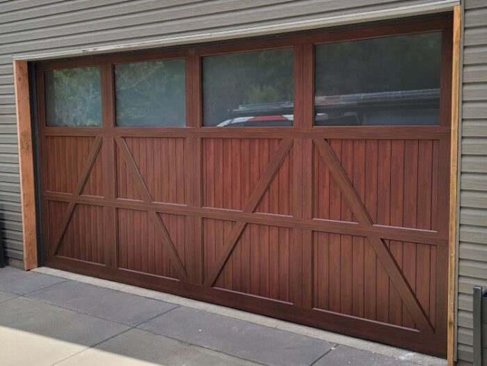Wooden Carriage Garage Door Installed By All About Garage Doors In Hillsboro Or