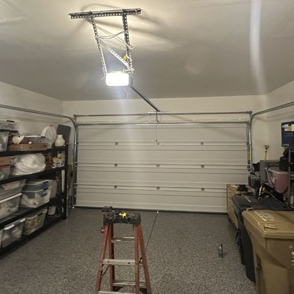 Inside a garage after a garage door repair service by All About Garage Doors in Wilsonville OR