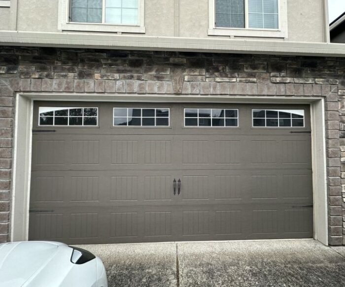 Windowed garage door replacement service offered by All About Garage Doors in Wilsonville OR
